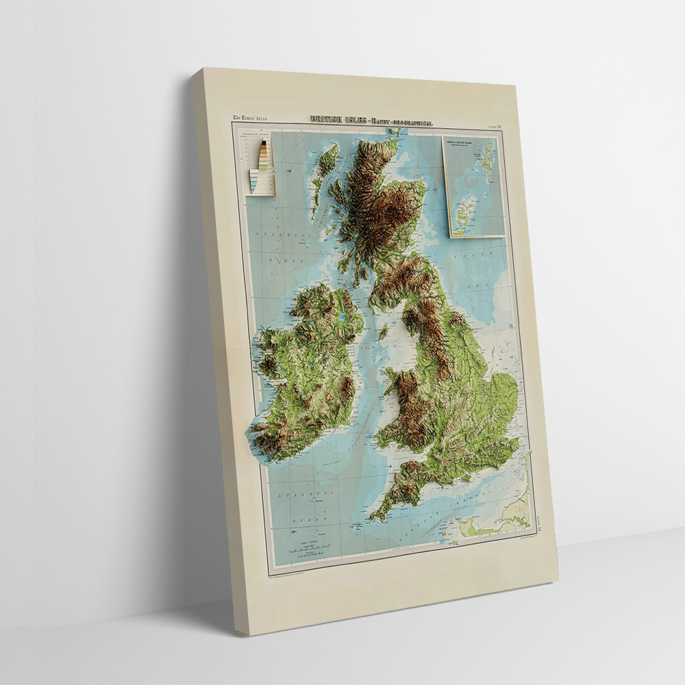 3D Relief Map of 1922 British  - огляд і ціна 3D Printing Figure