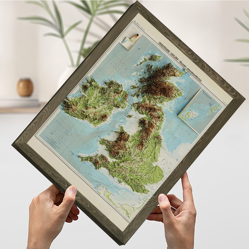 3D Relief Map of 1922 British  - огляд і ціна 3D Printing Figure