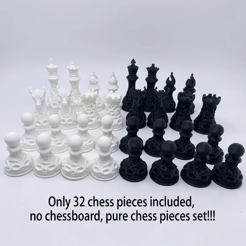 32pcs 3D Printed Plastic Gothi - огляд і ціна 3D Printing Chess