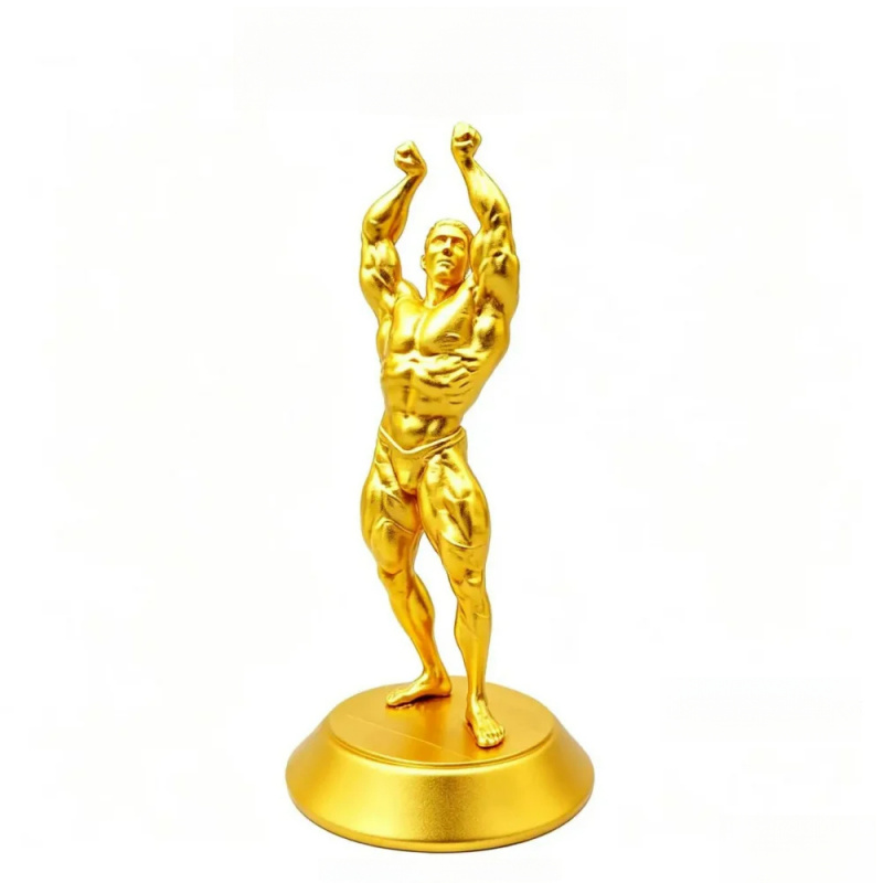 Hardcore Muscular Male Competi - огляд і ціна 3D Printing Gold