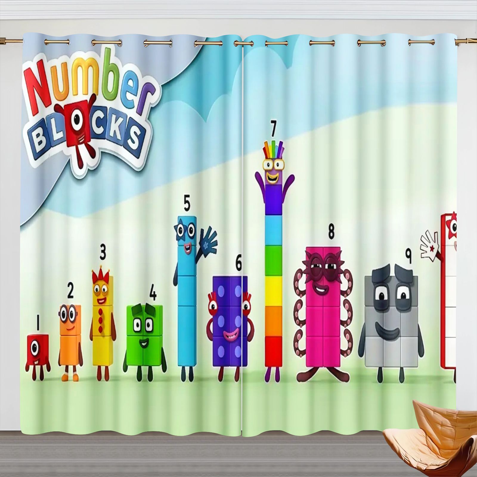 Numberblocks Cartoon Curtains, - огляд і ціна 3D Printing Room