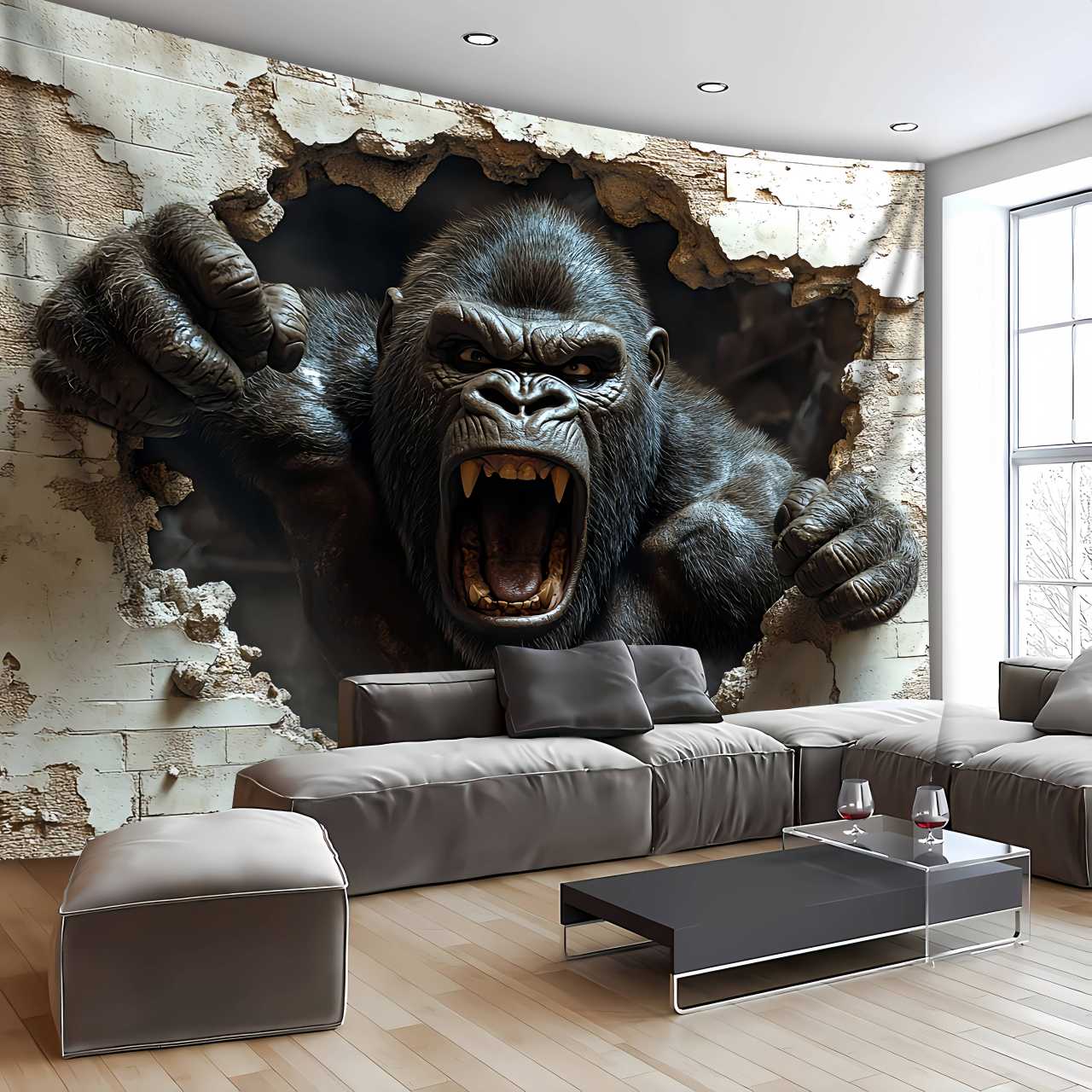 1pc 3D Dynamic Gorilla Wall Bu - огляд і ціна 3D Printing Room