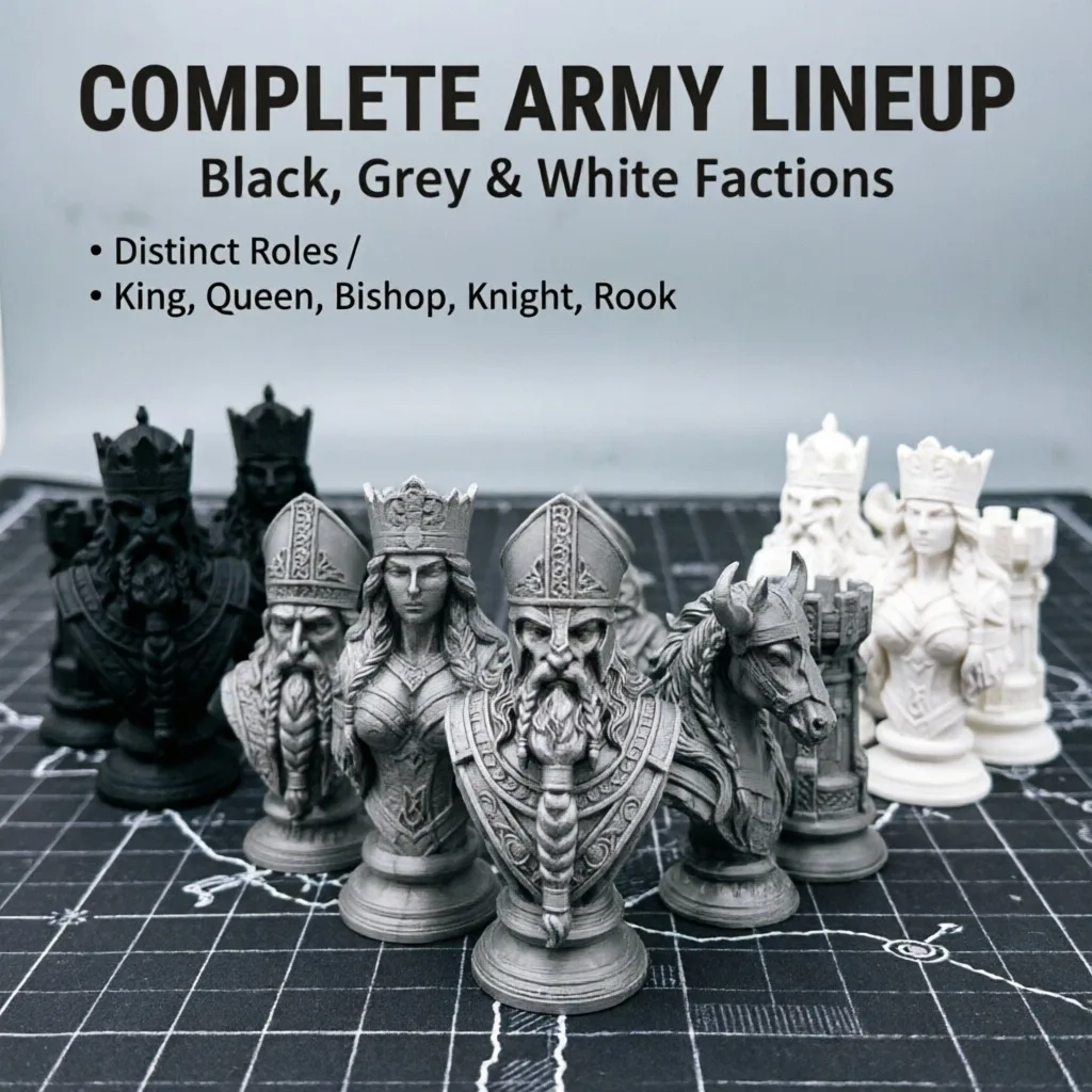 10cm 3D Printed Chess Pieces,  - огляд і ціна 3D Printing Chess
